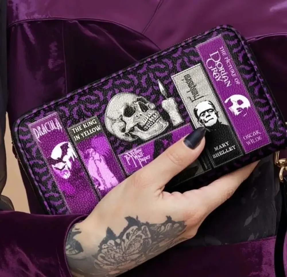 This Codex of Gothic Violet Echo Wallet Horror Goth Halloween Literature New
